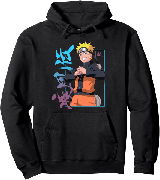 Naruto Shippuden Naruto Kanji Frame Pullover Hoodie