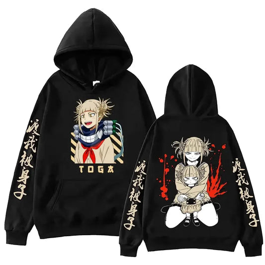Himiko Toga Hoodie: Oversized MHA Anime Fleece